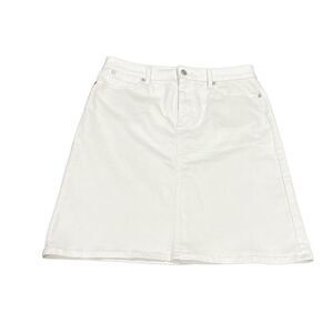 Talbots white Jean Skirt Size 6
